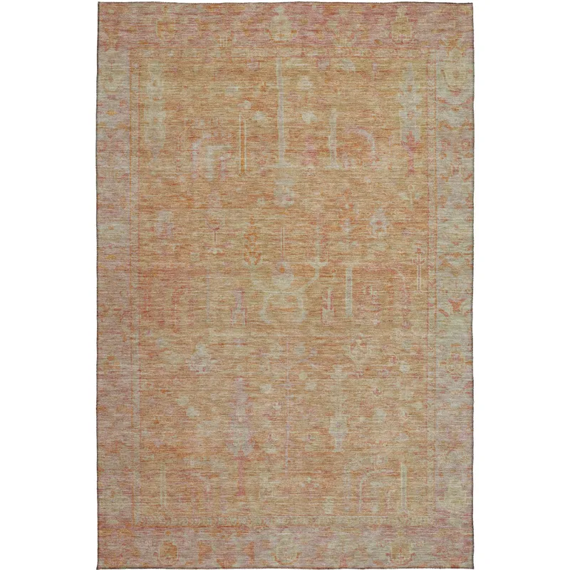 Luxury Washable Indoor/Outdoor Solace Coral 2\'6\" x 3\'10\" Rug