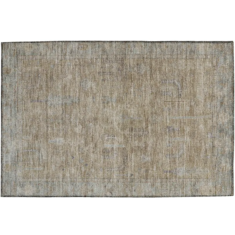 Luxury Washable Indoor/Outdoor Solace Tan 1\'8\" x 2\'6\" Rug