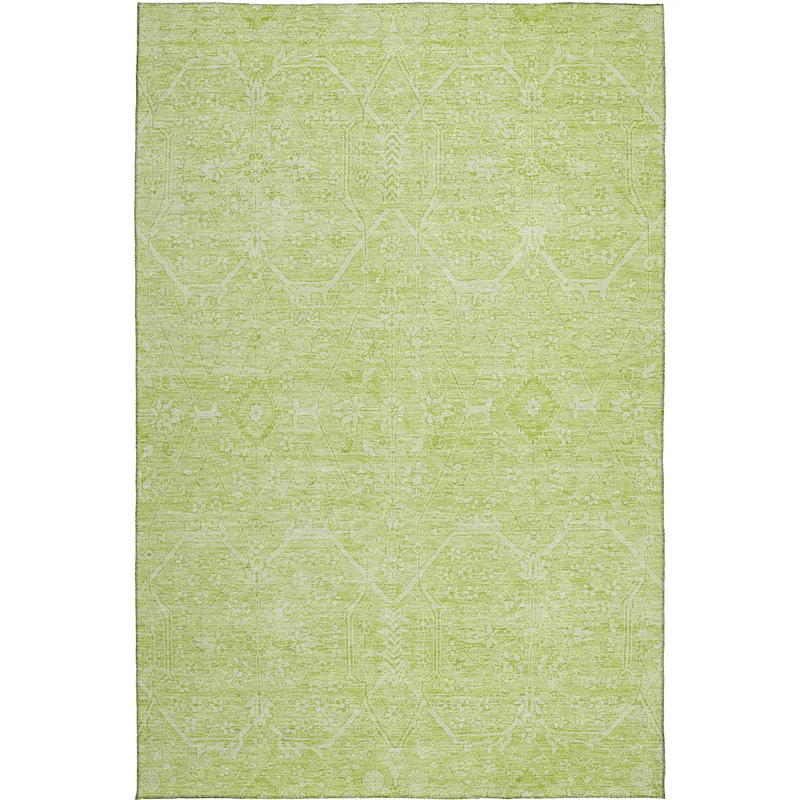Luxury Washable Indoor/Outdoor Solace Lime 9\' x 12\' Rug