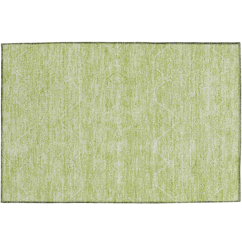 Luxury Washable Indoor/Outdoor Solace Lime 1\'8\" x 2\'6\" Rug