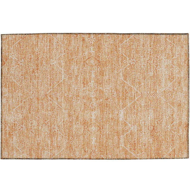 Luxury Washable Indoor/Outdoor Solace Salmon 1\'8\" x 2\'6\" Rug