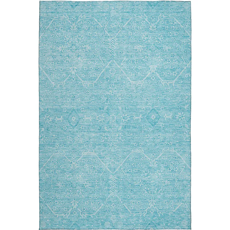 Luxury Washable Indoor/Outdoor Solace Sky 3\' x 5\' Rug