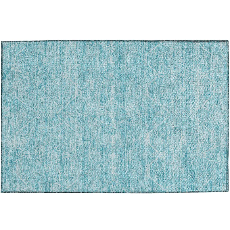 Luxury Washable Indoor/Outdoor Solace Sky 1\'8\" x 2\'6\" Rug