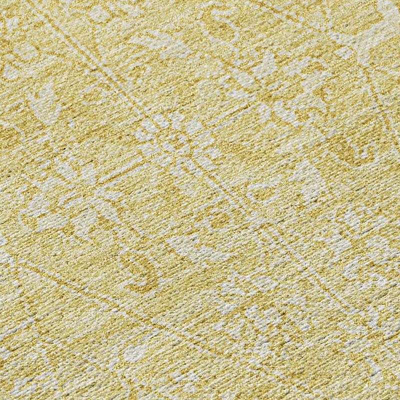 Luxury Washable Indoor/Outdoor Solace Yellow 5\' x 7\'6\" Rug