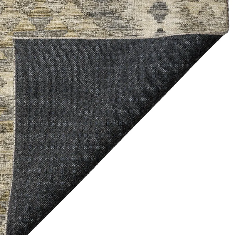 Luxury Washable Indoor/Outdoor Solace Beige 1\'8\" x 2\'6\" Rug