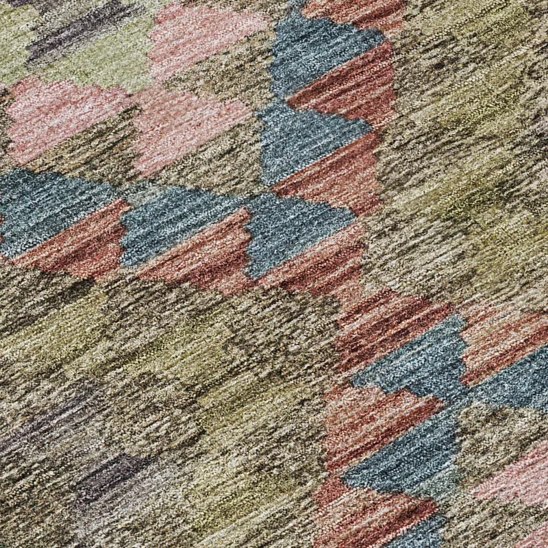 Luxury Washable Indoor/Outdoor Solace Green 1\'8\" x 2\'6\" Rug