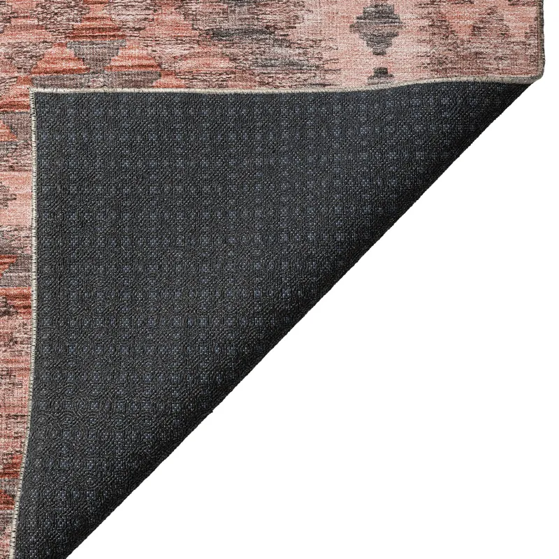 Luxury Washable Indoor/Outdoor Solace Terracotta 2\'6\" x 3\'10\" Rug