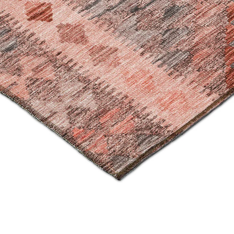 Luxury Washable Indoor/Outdoor Solace Terracotta 2\'6\" x 3\'10\" Rug