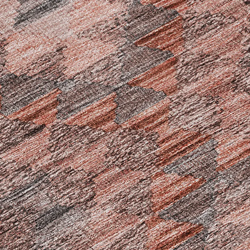 Luxury Washable Indoor/Outdoor Solace Terracotta 2\'6\" x 3\'10\" Rug