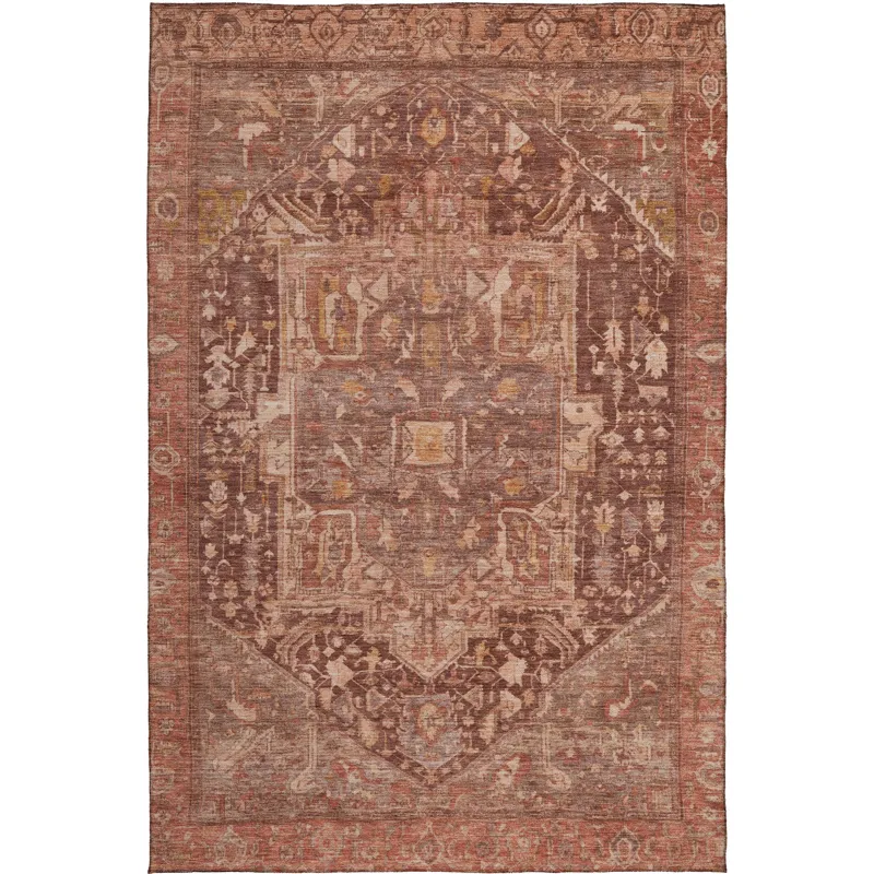 Luxury Washable Indoor/Outdoor Solace Burgundy 8\' x 10\' Rug