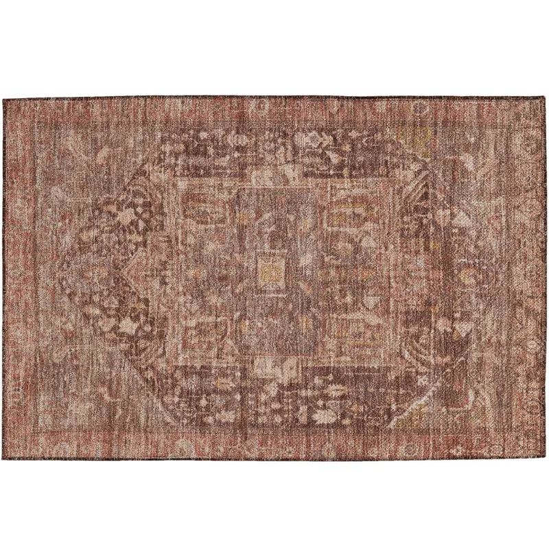 Luxury Washable Indoor/Outdoor Solace Burgundy 1\'8\" x 2\'6\" Rug