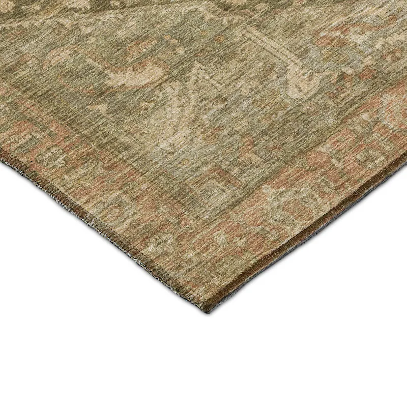 Luxury Washable Indoor/Outdoor Solace Fern 1\'8\" x 2\'6\" Rug