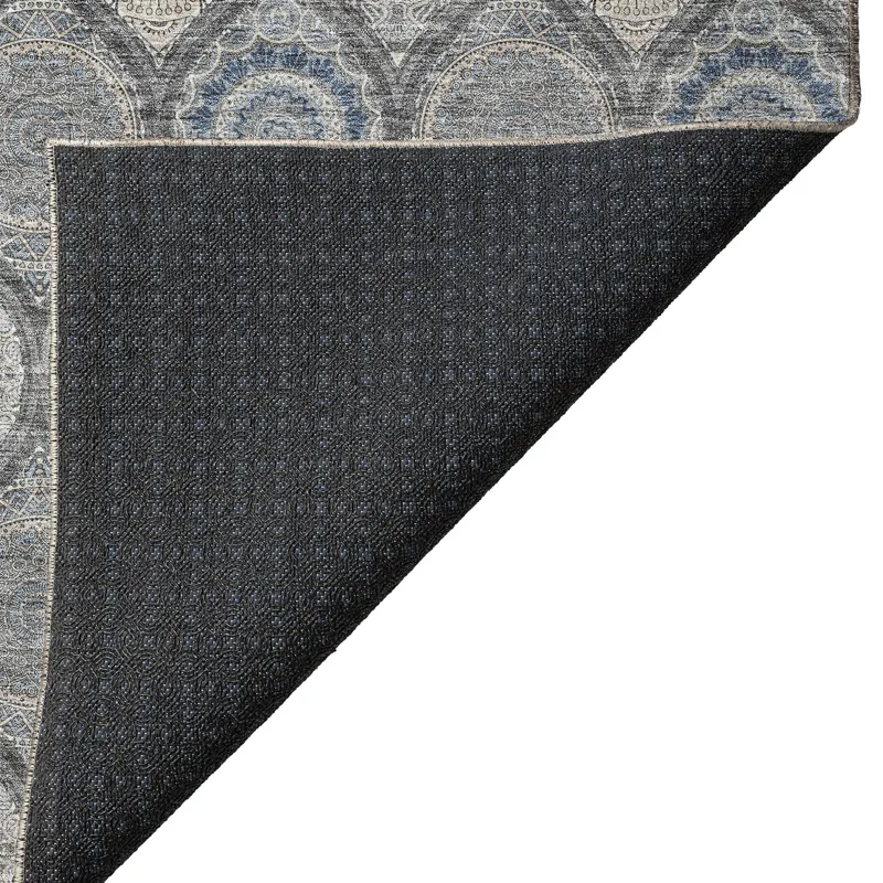 Luxury Washable Indoor/Outdoor Solace Gray 10\' x 14\' Rug
