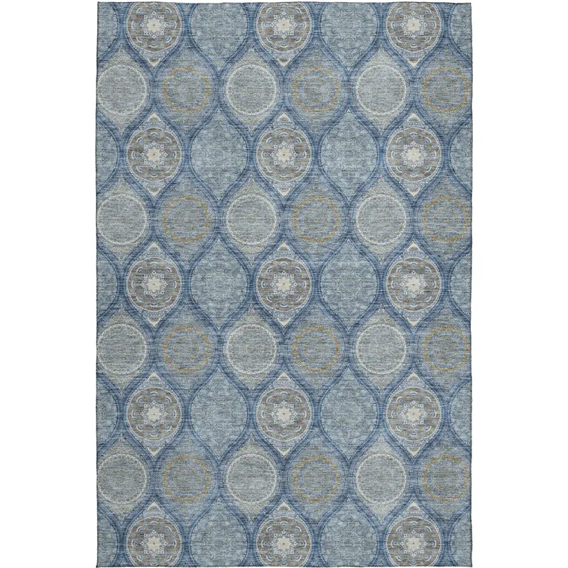 Luxury Washable Indoor/Outdoor Solace Navy 9\' x 12\' Rug