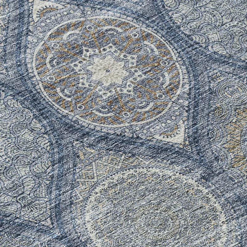 Luxury Washable Indoor/Outdoor Solace Navy 9\' x 12\' Rug