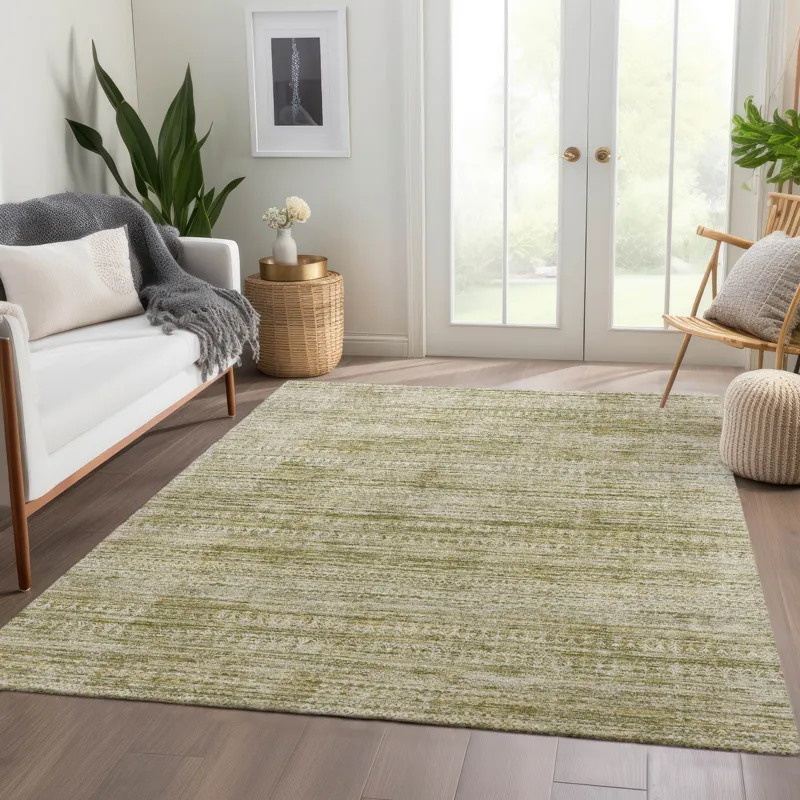 Luxury Washable Indoor/Outdoor Solace Aloe 8\' x 10\' Rug