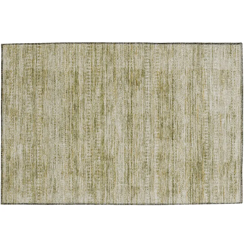 Luxury Washable Indoor/Outdoor Solace Aloe 1\'8\" x 2\'6\" Rug