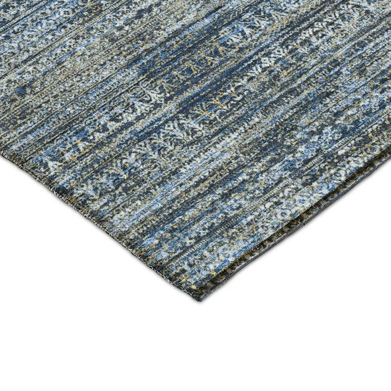 Luxury Washable Indoor/Outdoor Solace Denim 3\' x 5\' Rug