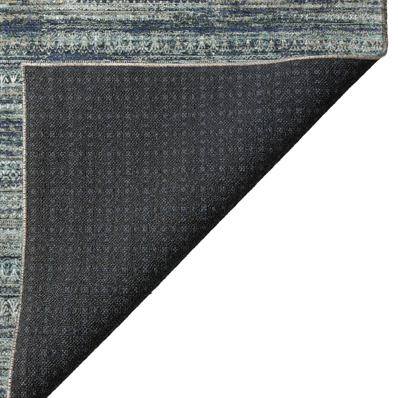 Luxury Washable Indoor/Outdoor Solace Teal 1\'8\" x 2\'6\" Rug