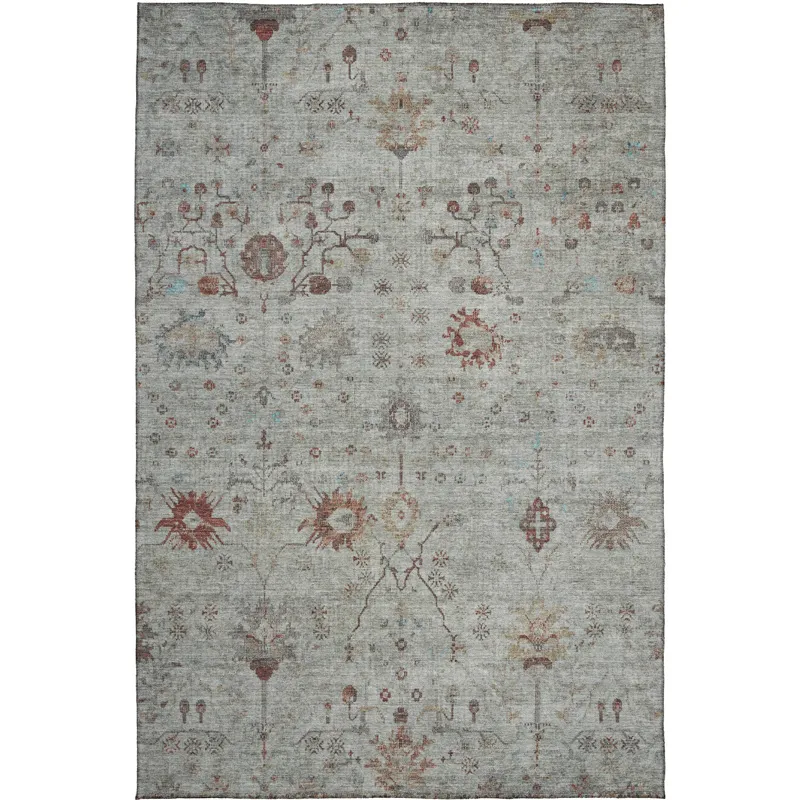 Luxury Washable Indoor/Outdoor Solace Gray 9\' x 12\' Rug