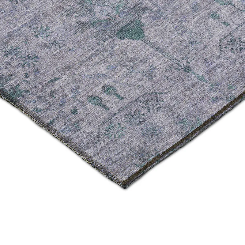 Luxury Washable Indoor/Outdoor Solace Lavender 2\'6\" x 3\'10\" Rug