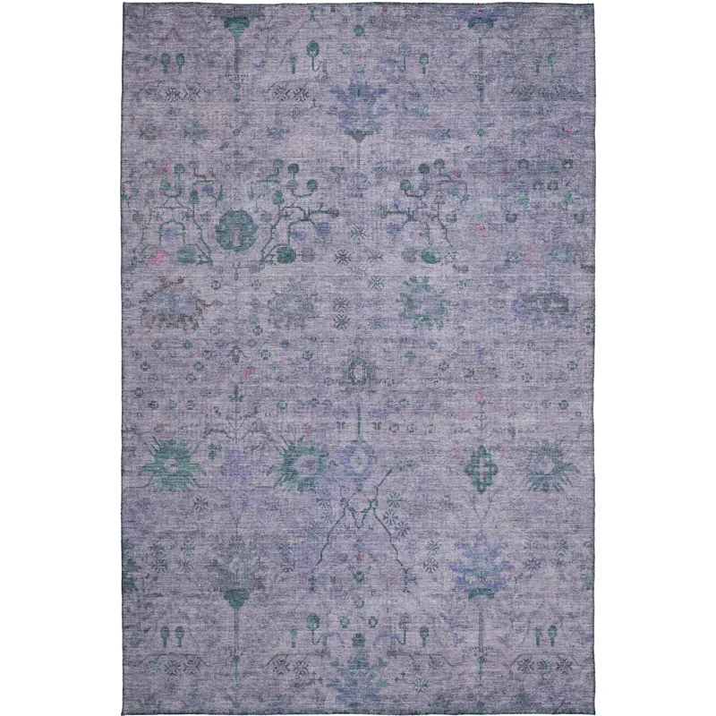 Luxury Washable Indoor/Outdoor Solace Lavender 2\'6\" x 3\'10\" Rug