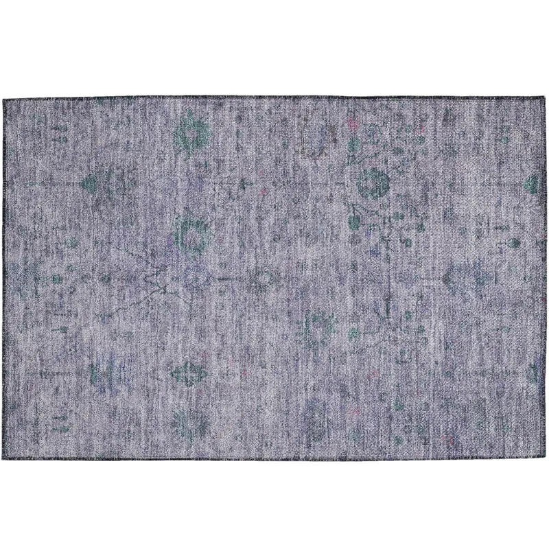Luxury Washable Indoor/Outdoor Solace Lavender 1\'8\" x 2\'6\" Rug