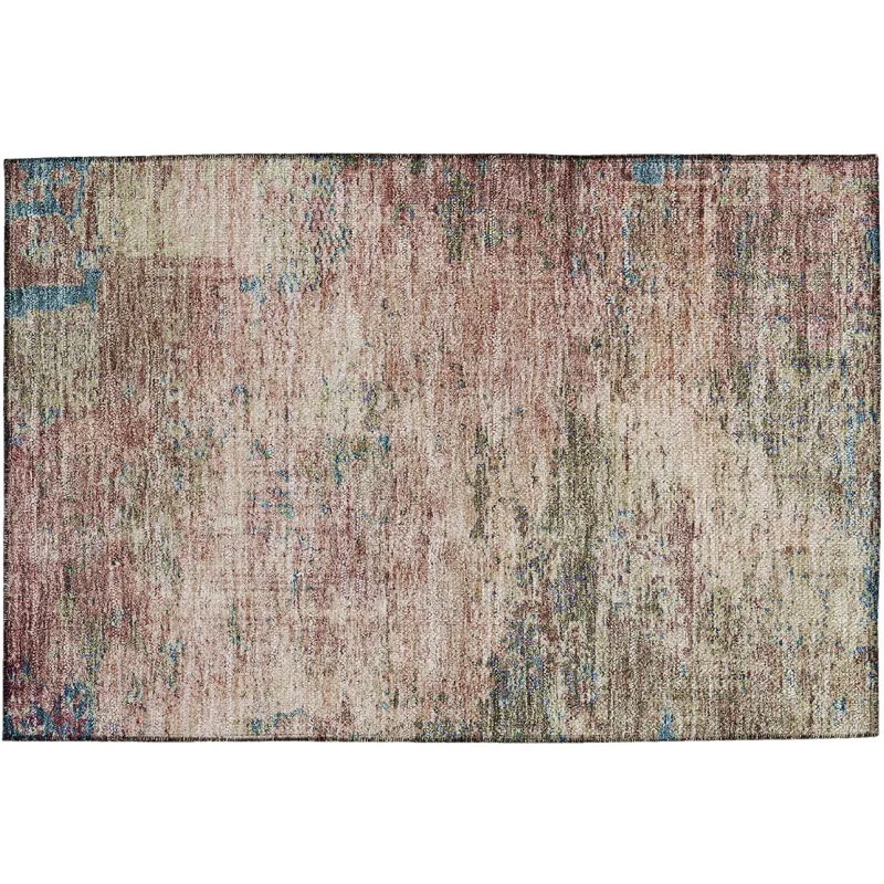 Luxury Washable Indoor/Outdoor Solace Blush 1\'8\" x 2\'6\" Rug