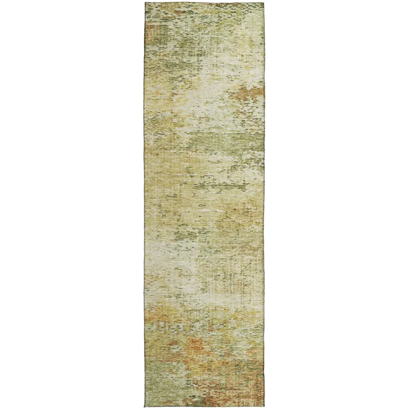 Luxury Washable Indoor/Outdoor Solace Fern 2\'3\" x 7\'6\" Runner Rug
