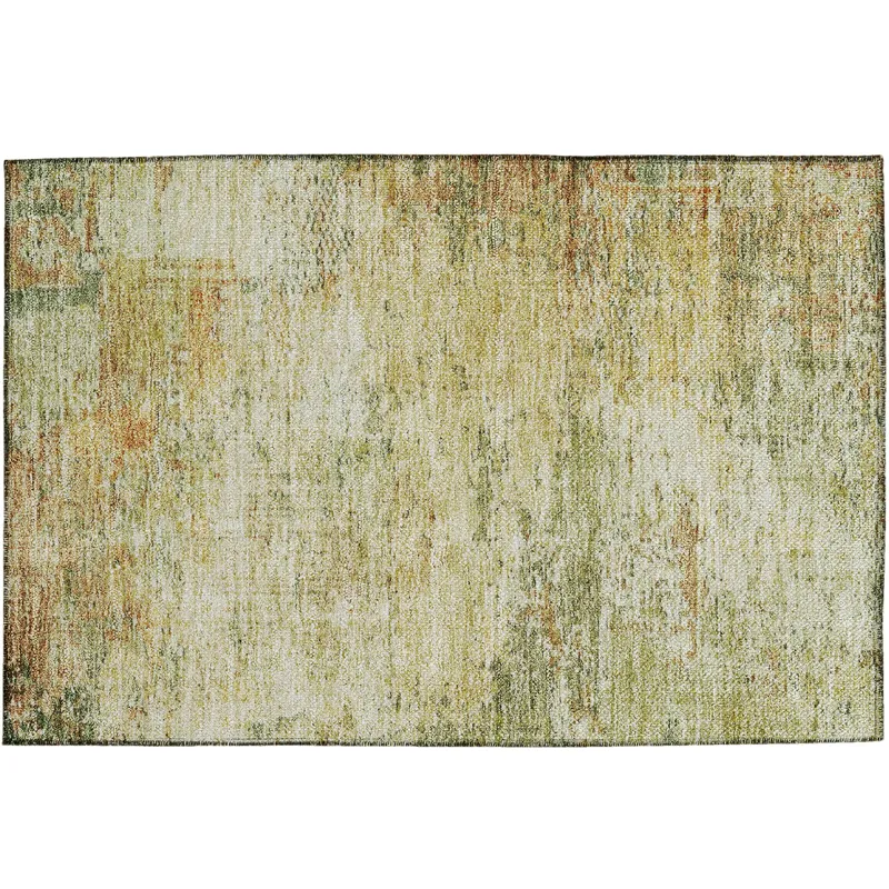 Luxury Washable Indoor/Outdoor Solace Fern 1\'8\" x 2\'6\" Rug
