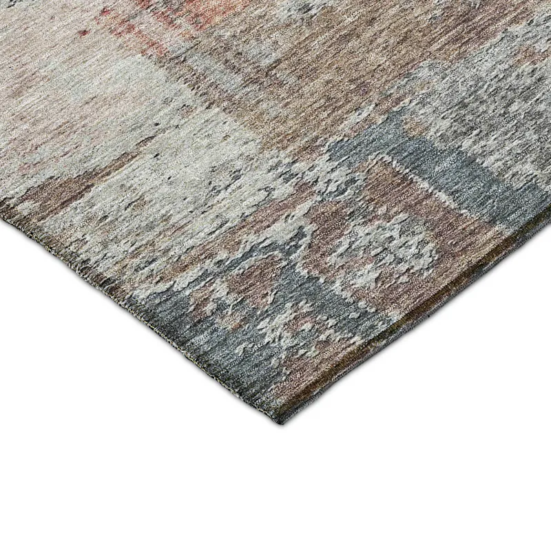 Luxury Washable Indoor/Outdoor Solace Gray 9\' x 12\' Rug