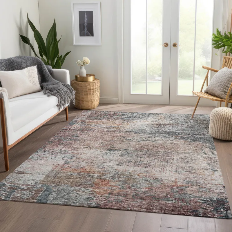 Luxury Washable Indoor/Outdoor Solace Gray 9\' x 12\' Rug