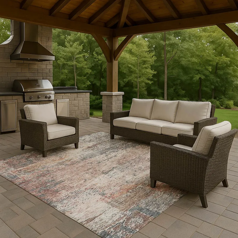 Luxury Washable Indoor/Outdoor Solace Gray 9\' x 12\' Rug