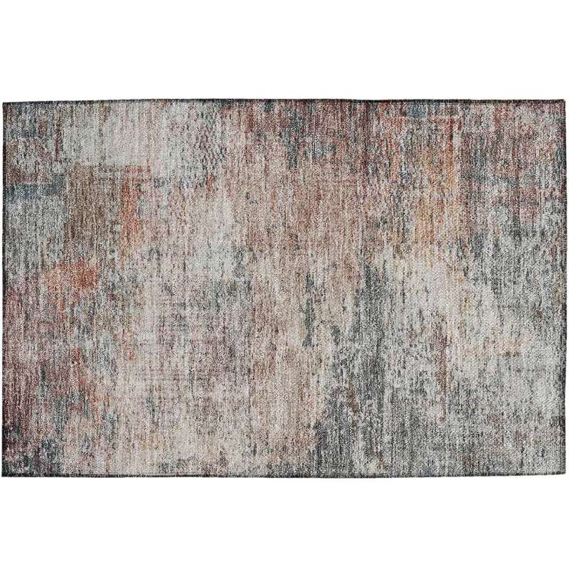 Luxury Washable Indoor/Outdoor Solace Gray 1\'8\" x 2\'6\" Rug