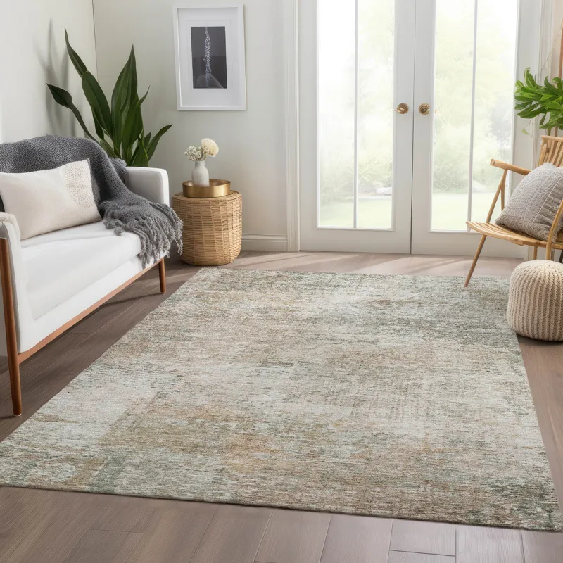 Luxury Washable Indoor/Outdoor Solace Linen 10\' x 14\' Rug