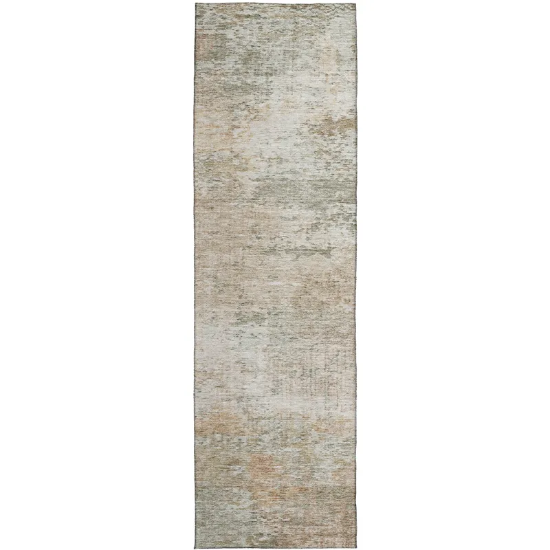 Luxury Washable Indoor/Outdoor Solace Linen 2\'3\" x 7\'6\" Runner Rug