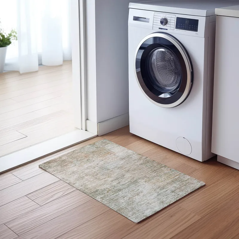 Luxury Washable Indoor/Outdoor Solace Linen 1\'8\" x 2\'6\" Rug