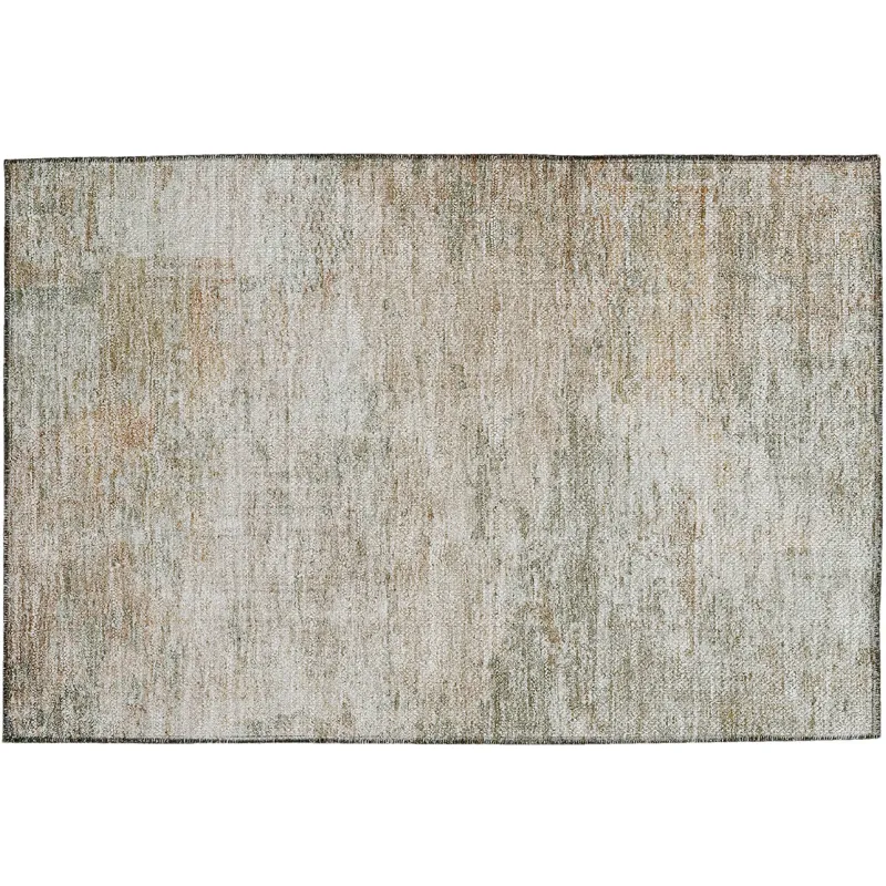Luxury Washable Indoor/Outdoor Solace Linen 1\'8\" x 2\'6\" Rug