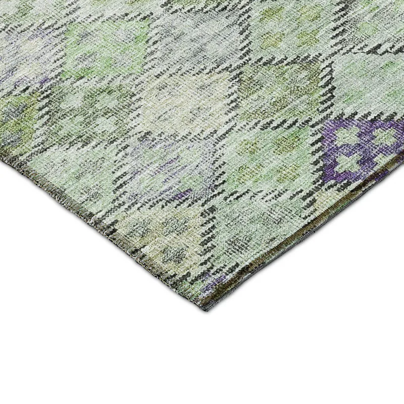 Luxury Washable Indoor/Outdoor Solace Green 2\'6\" x 3\'10\" Rug