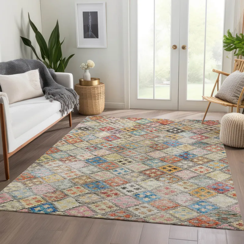 Luxury Washable Indoor/Outdoor Solace Paprika 10\' x 14\' Rug