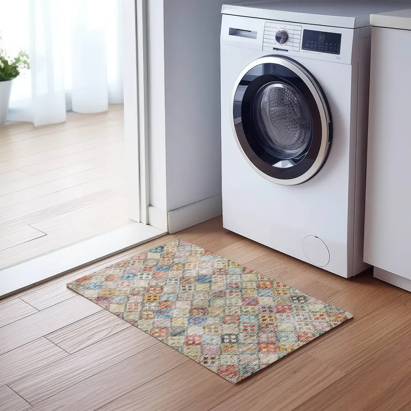 Luxury Washable Indoor/Outdoor Solace Paprika 1\'8\" x 2\'6\" Rug