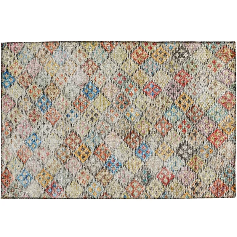 Luxury Washable Indoor/Outdoor Solace Paprika 1\'8\" x 2\'6\" Rug