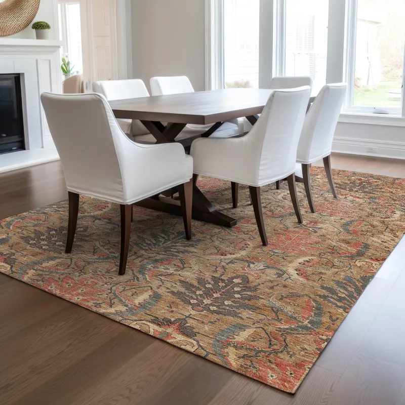 Luxury Washable Indoor/Outdoor Solace Tan 8\' x 10\' Rug