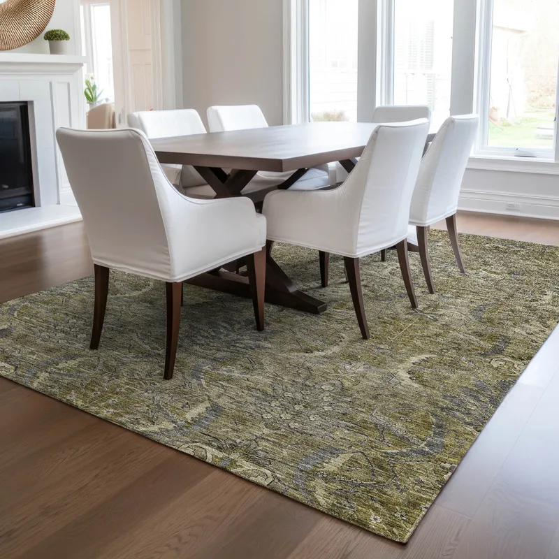 Luxury Washable Indoor/Outdoor Solace Taupe 3\' x 5\' Rug
