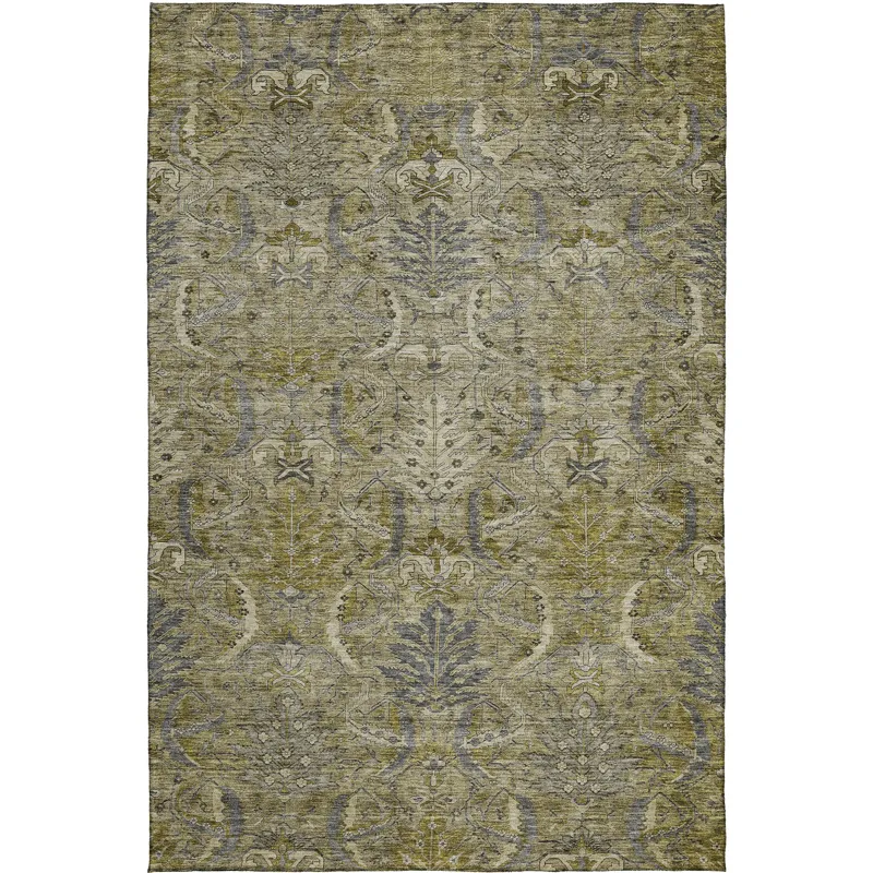 Luxury Washable Indoor/Outdoor Solace Taupe 3\' x 5\' Rug