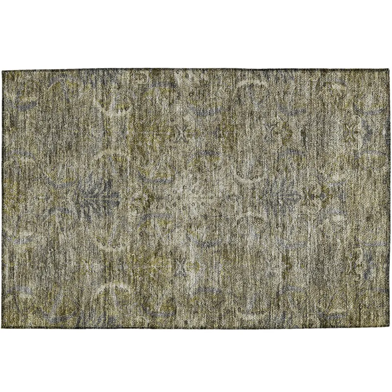 Luxury Washable Indoor/Outdoor Solace Taupe 1\'8\" x 2\'6\" Rug