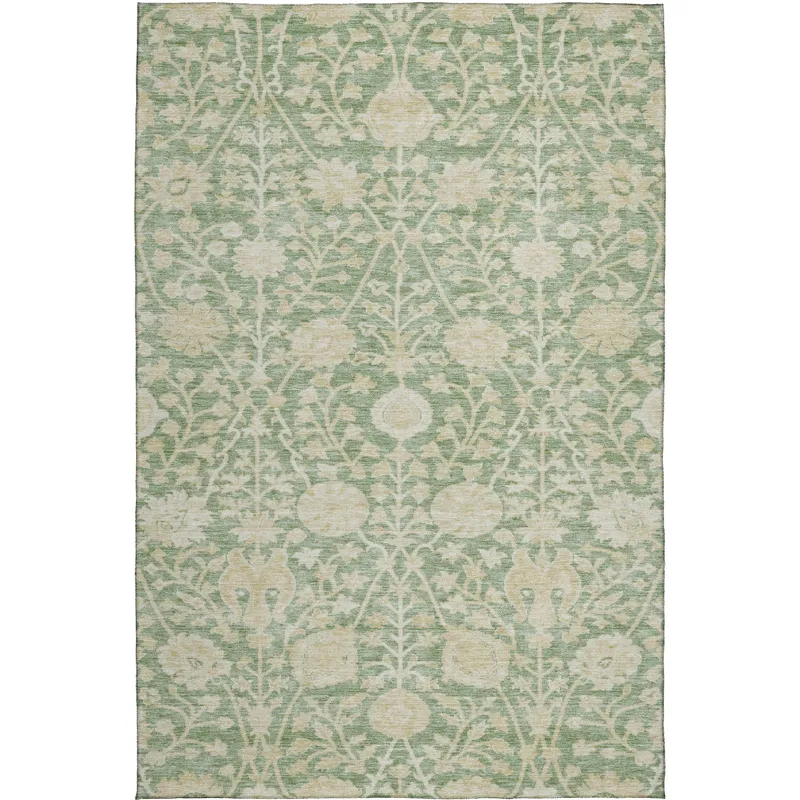 Luxury Washable Indoor/Outdoor Solace Aloe 9\' x 12\' Rug