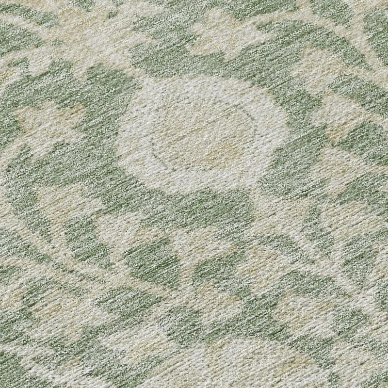 Luxury Washable Indoor/Outdoor Solace Aloe 9\' x 12\' Rug