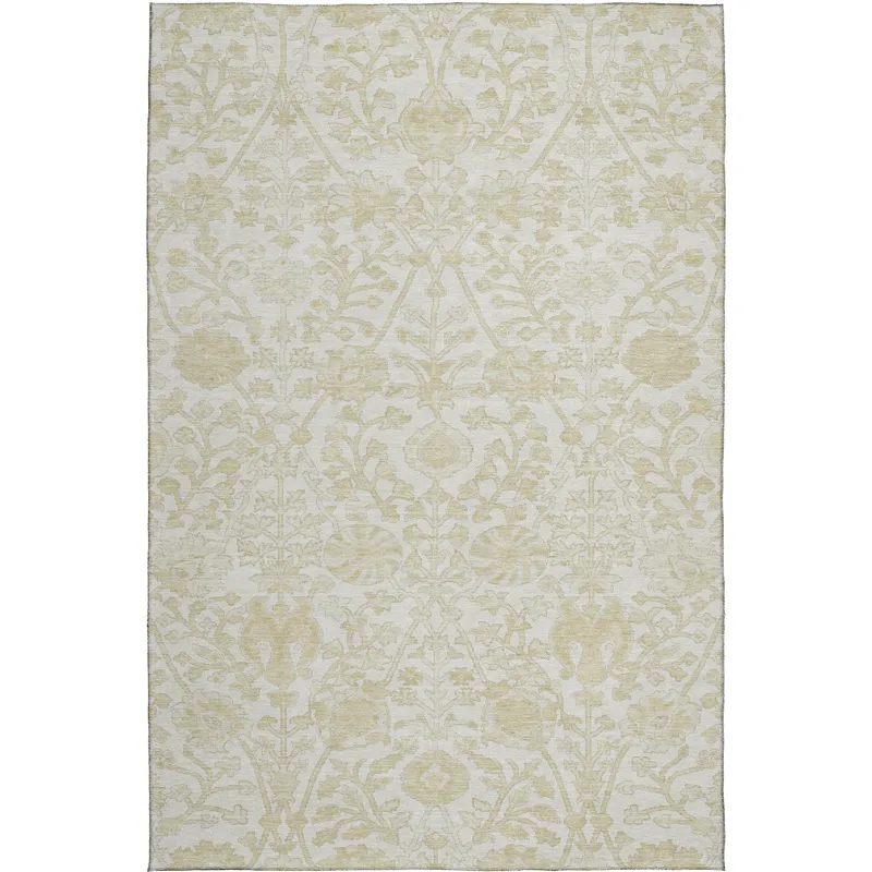 Luxury Washable Indoor/Outdoor Solace Ivory 2\'6\" x 3\'10\" Rug