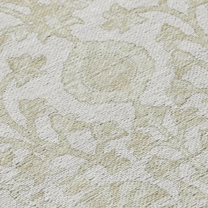 Luxury Washable Indoor/Outdoor Solace Ivory 2\'6\" x 3\'10\" Rug